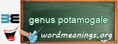 WordMeaning blackboard for genus potamogale